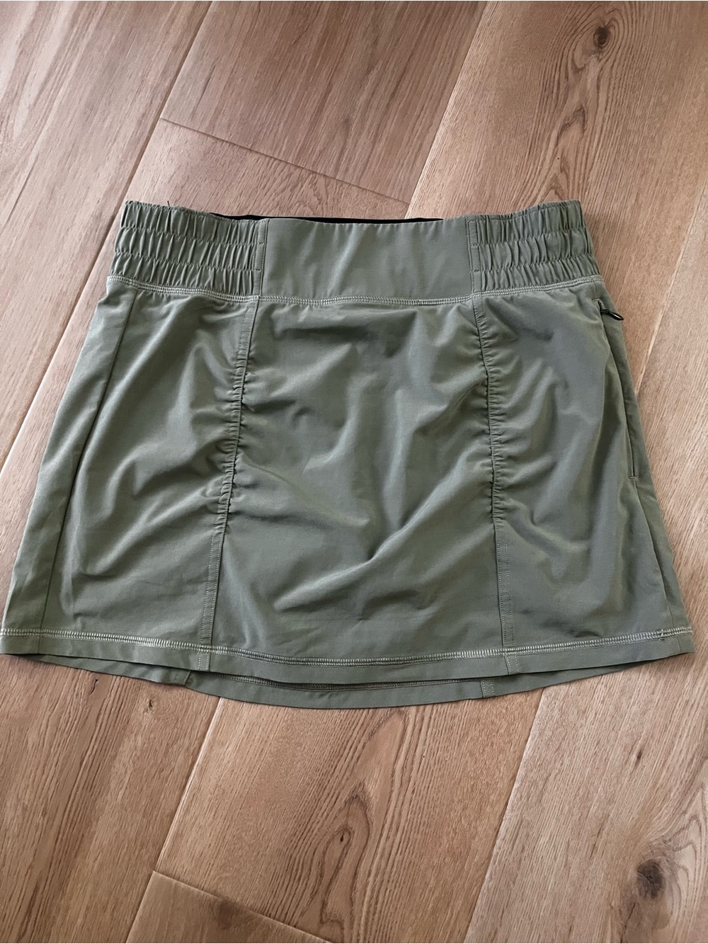 Prana Olive Green Mini Skort with Elastic Waist